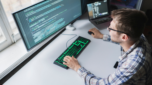 Data analyst working
